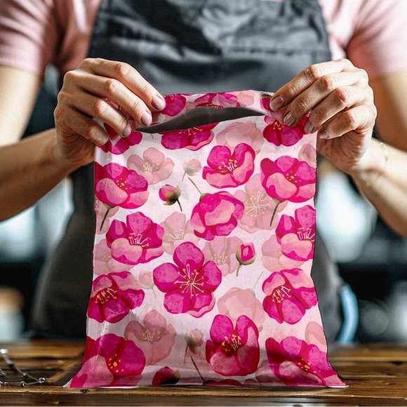 Pink Peonies Poly Mailer’s 10x13 Pack of 25 - Picture 5 of 10